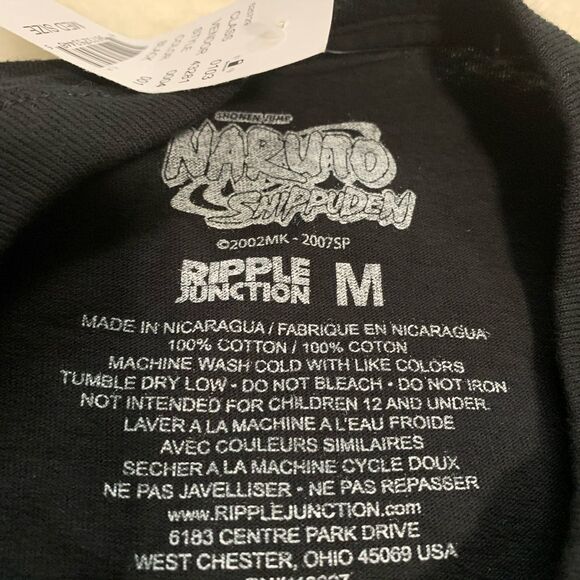 Ripple Junction Naruto Shippudem T Shirt Mens Black Long Sleeve Medium NEW - Picture 4 of 7